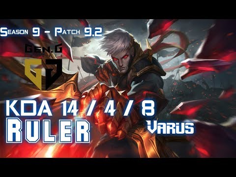 Gen Ruler VARUS vs LUCIAN ADC - Patch 9.2 KR Ranked