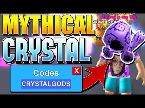 MYTHICAL CRYSTAL UPDATE CODES IN ROBLOX MINING SIMULATOR!