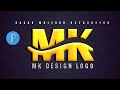 MK Logo Professional Logo Pixellab Logo Editing Logo Design