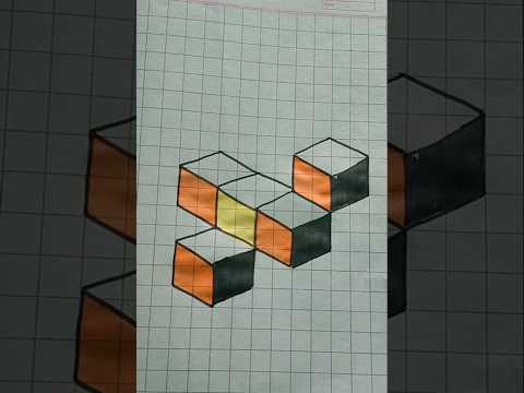 3D illusion #art #3d #drawing #shorts 💥