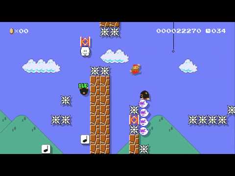 Auto Kaizo: Hold ↑+B by *★‡Xyth¹√ - SUPER MARIO MAKER - NO COMMENTARY 1ax