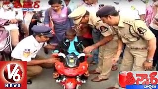 Hyderabad Police Fulfills the desire of ill boy Pawan Kumar | Make a Wish | Teenmaar News - V6News