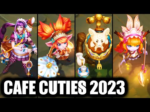 All New Cafe Cuties Skins Spotlight Jinx Lulu Rumble Poppy (League of Legends)
