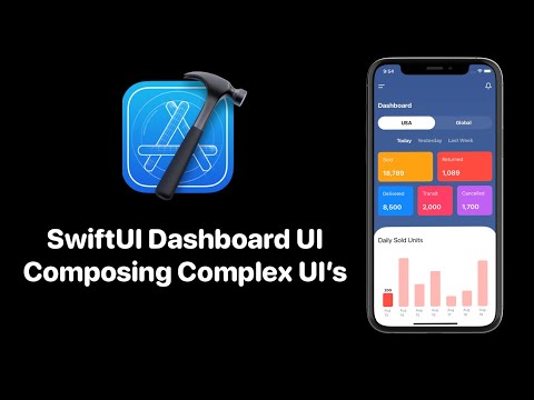 Designing Dashboard App UI Using SwiftUI - Stylish Dashboard App UI - SwiftUI Complex UI Tutorials
