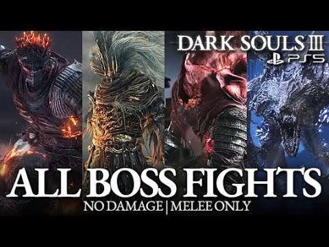 Dark Souls 3 - All Boss Fights & All Endings (No Damage)