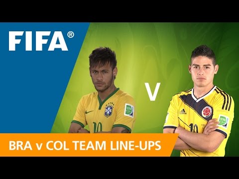 Brazil v. Colombia Team Line-ups EXCLUSIVE