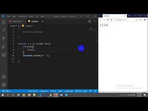 Responsive Web Design || JavaScript Part 26 || breack & continue