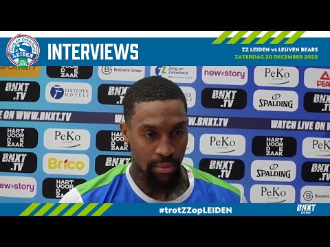 Interviews na Zorg en Zekerheid Leiden - Stella Artois Leuven Bears, BNXT League (20 dec. 2025)