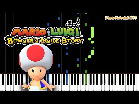 Short Break in Toad Town - Mario & Luigi: Bowser's Inside Story (Piano Tutorial) [Synthesia]