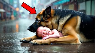 Newborn Abandoned In The Middle Of The Night… But A Brave Dog Risked Its Life To Keep The Baby Warm!
