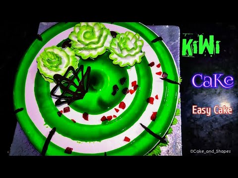 Kiwi cake || easy birthday cake😊 || #Cake_and_shapes #kiwi #cakemaker