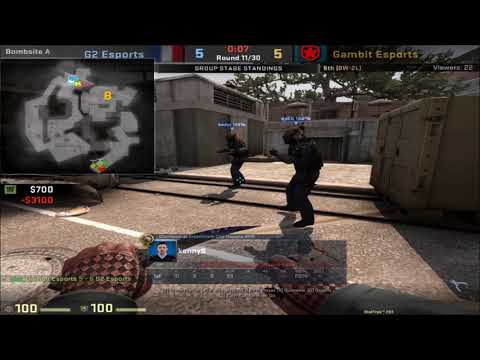 POV - KennyS (G2)(40-27) vs Gambit / overpass / IEM Oakland 2017