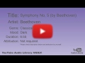 Symphony No 5 By Beethoven Beethoven Classical Dark YouTube Audio Library BGM