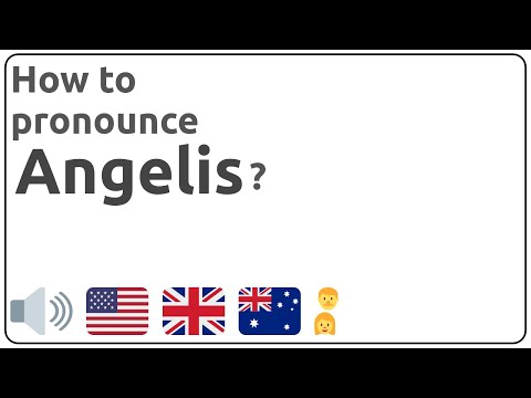 How to pronounce Angelis in english?
