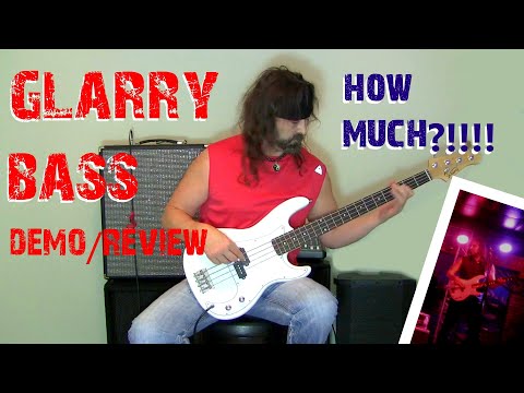 Glarry GP Electric Bass Guitar White image 10