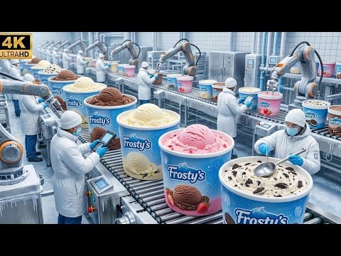 Inside a Modern Ice Cream Factory: From Raw Ingredients to Frozen Perfection (Full Process)