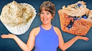 PROTEIN MUFFINS | 2 Easy Vegan and Gluten Free Recipes (Lemon Poppyseed and Breakfast Muffins)