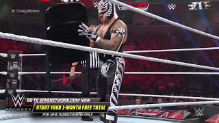 Rey Mysterio Sliding on a Chair with Surfin&#39; USA in Background (WWE)