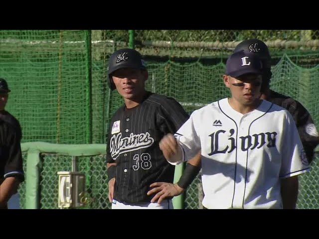 【ファーム】マリーンズ・高部瑛斗 延長戦で待望の先制タイムリーを放つ!! 2021年9月20日 埼玉西武ライオンズ 対 千葉ロッテマリーンズ(ファーム)