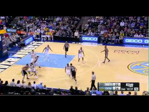 Denver Nuggets Jusuf Nurkic finds Darrell Arthur with bounce pass vs Spurs
