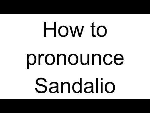 How to Pronounce Sandalio (Spanish)