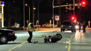 preview picture of video 'Port Coquitlam Motorcycle Crash On Broadway st September 15 2014'