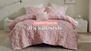 The Bailey Diamond Pintuck Pleated Woven Comforter Set - Comfort Spaces