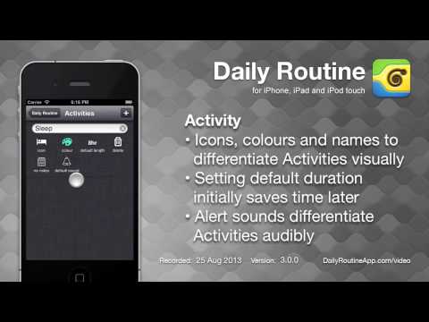 Creating & editing Activities in Daily Routine 3