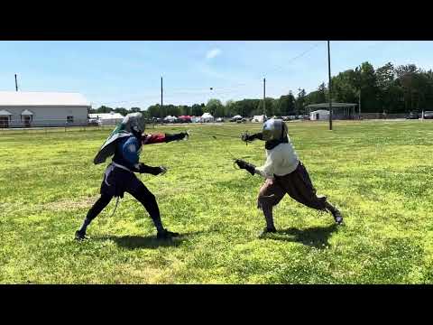 Donovan vs Mathias, Pennsic Champions Qualifier Tournament, Roses, East Kingdom SCA Rapier,  5.25.24