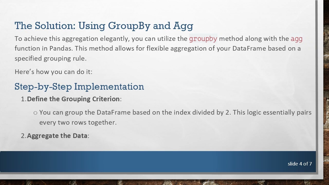 How to Aggregate a Pandas DataFrame by N Consecutive Lines