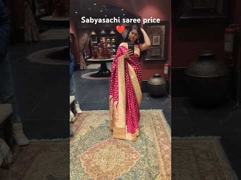 sabyasachi Saree price ❤️#sabyasachi #shorts #saree #wedding  #sabyasachisaree #bride