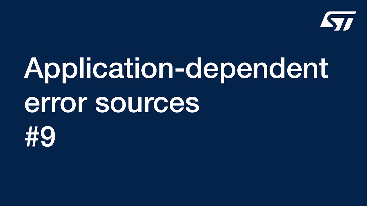 Application-dependent error sources