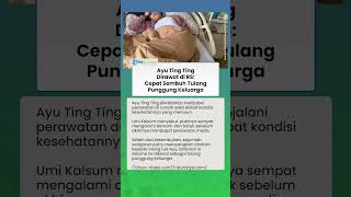 Terbaring Lemah di Rumah Sakit, Ayu Ting Ting Banjir Doa: Cepat Sembuh Tulang Punggung Keluarga