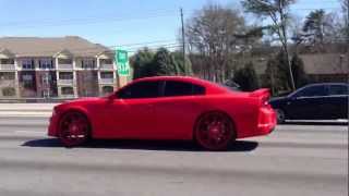 Gucci Mane Bentley Mulsanne & Charger All Red Everything on Forgiatos @mdeezyvisions