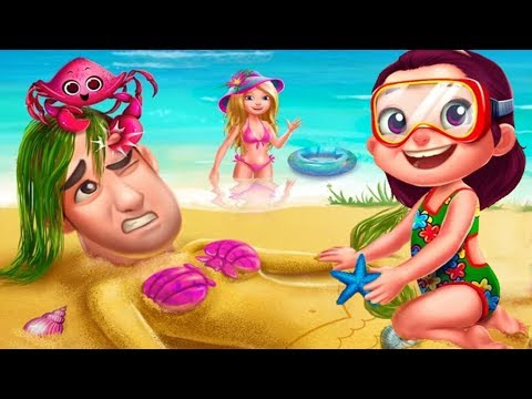 Fun Care Kids Games - Summer Vacation Fun AT The Beach - Play Animal Care, Dress Up Games For Kids