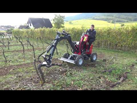 JMEKA - L'arrache ceps pour les mini pelles JMEKA