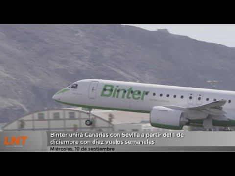Binter unirá Canarias con Sevilla a partir del 1 de diciembre con diez vuelos semanales