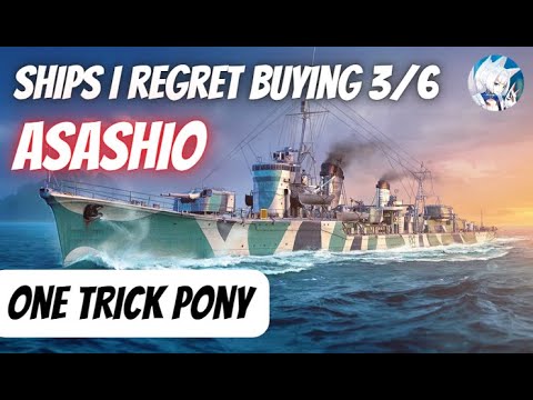 Asashio T8 premium Japanese destroyer and ship n°3 I regret buying in World of Warships Wows Blitz