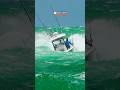 Small Boat CAUGHT in Rough Waves !! Boat Zone