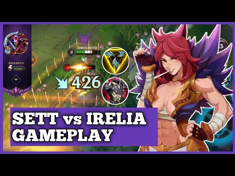 DESTROYING IRELIA IN BARON LANE | SETT vs IRELIA GAMEPLAY | WILD RIFT