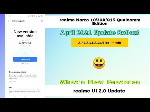 realme Narzo 10/30A & C15 Qual Edit April 2021 update | A.43/A.15 & A.31 Update Rollout ~rockoamit 🥵