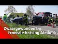 Twee zwaargewonden bij frontale botsing in Almkerk