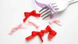 DIY HACK! How To Make Mini Bows With A Fork | Super Easy Craft