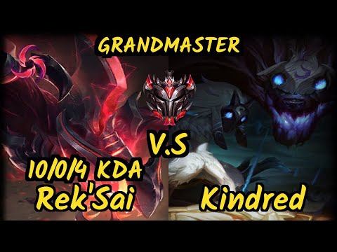 GOG Pride (REK'SAI) vs KINDRED - 10/0/4 KDA JUNGLE GAMEPLAY - EUW Ranked GRANDMASTER