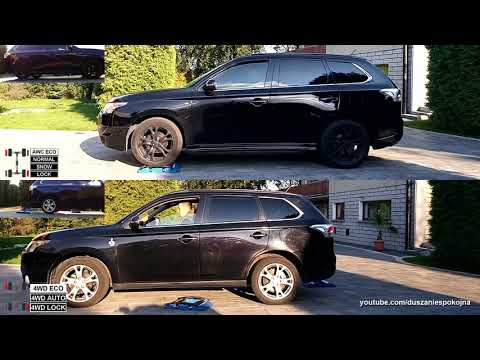 Mitsubishi Outlander GT 3.0 V6 S-AWC vs 2.0 CVT AWC - 4x4 diagonal test on rollers