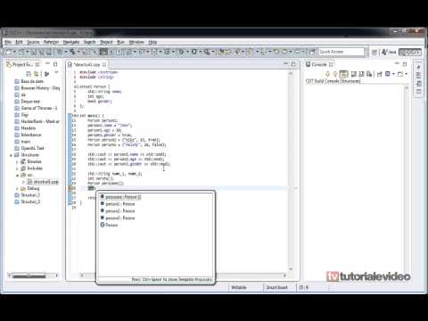 Tutoriale Video c++ tutorial video nr 18 despre structuri partea 1