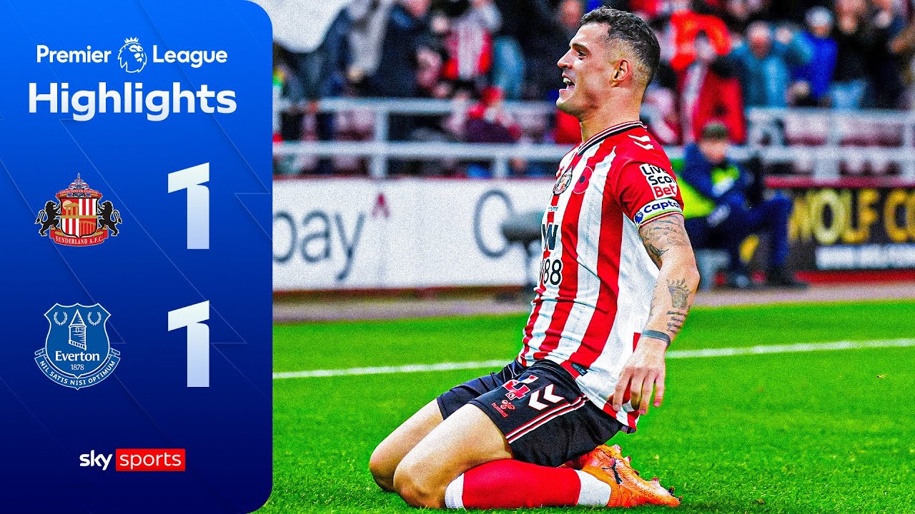 Xhaka strike cancels out superb Ndiaye goal! | Sunderland 1-1 Everton | Premier League Highlights
