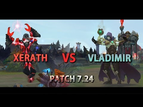 LoL - Xerath vs Vladimir Preseason 8 Sorcery & Precision Runes