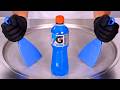Blue Gatorade Ice Cream Rolls Satisfying Visual ASMR