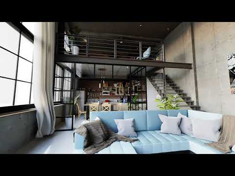 Loft Industrial - Renderizado de interiores